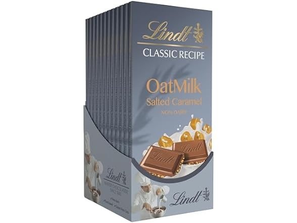 Classic Recipe Non-Dairy Oatmilk Salted Caramel Chocolate Candy Bar, 3.5 Oz. (10 Pack)