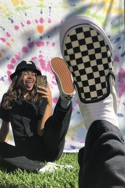 Checkerboard Slip-On Sneaker