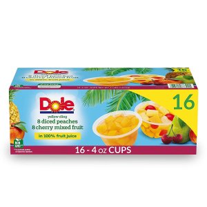 Dole Peaches and Cherry Mixed Fruit Variety Pack 16cups