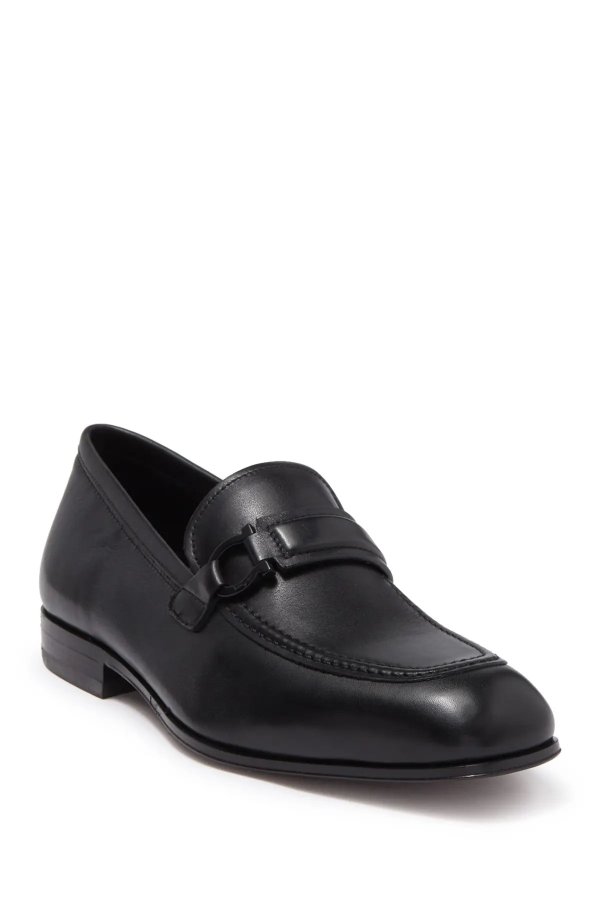 Square Toe Leather Loafer