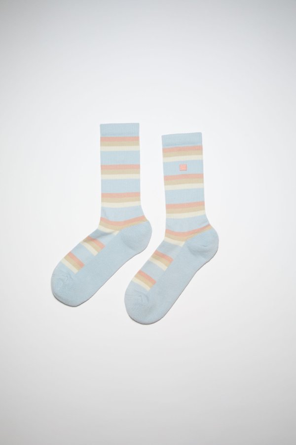 Pastel striped socks - Blue/multi