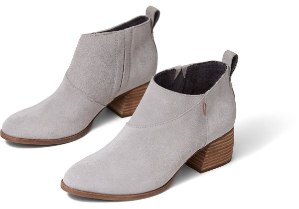 Drizzle Grey Suede Women's Leilani Booties 