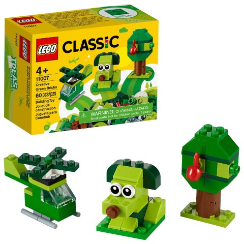LegoClassic Creative Green Bricks 11007 Building Kit to Inspire Imaginative Play (60 Pieces)
