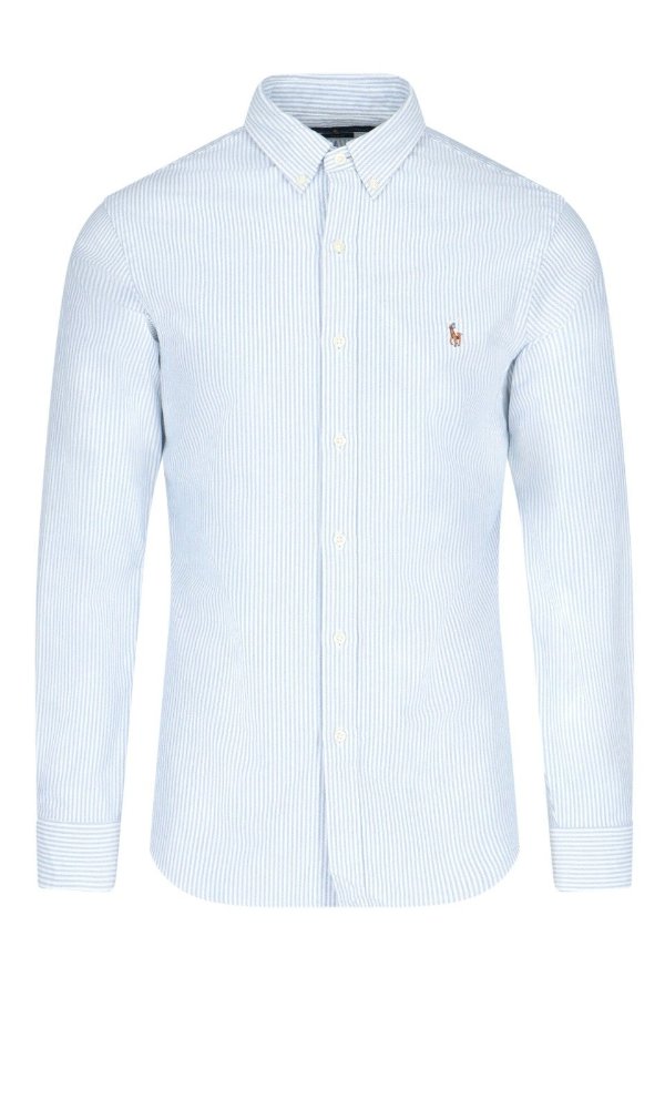 Logo Embroidered Striped Shirt - Cettire
