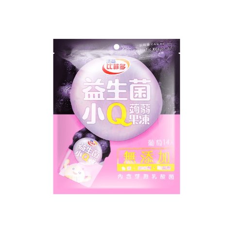 Bifido Grape Flavor Probiotics Small Q Konjac Jelly 14pcs 280g