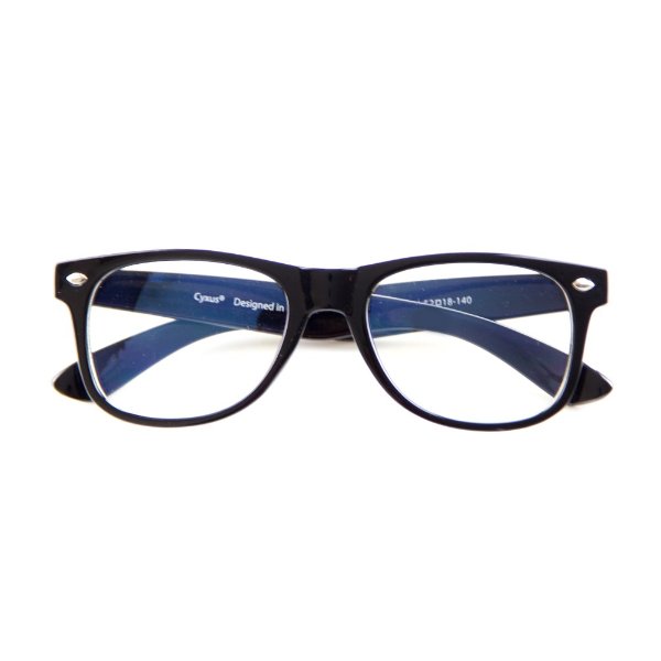 Kids/Teens Blue Light Blocking Computer glasses for Anti Eyestrain UV400, Classic Black Frame Eyewear(Five Colors Available)