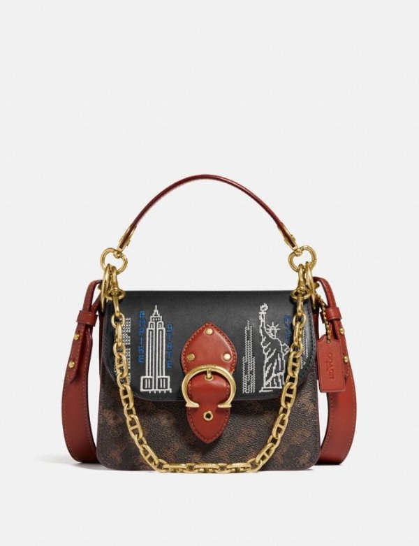Beat Shoulder Bag 18 in Signature Canvas With Stardust City Skyline Embroidery