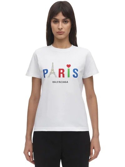 PARIS PRINT COTTON T恤