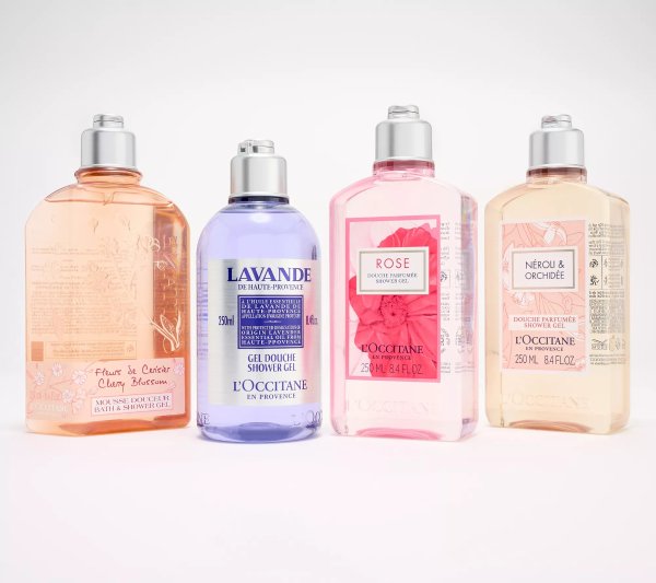 4-Piece Assorted Floral Shower Gel Collection - QVC.com