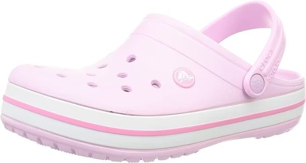 Crocs 大童草莓粉洞洞鞋