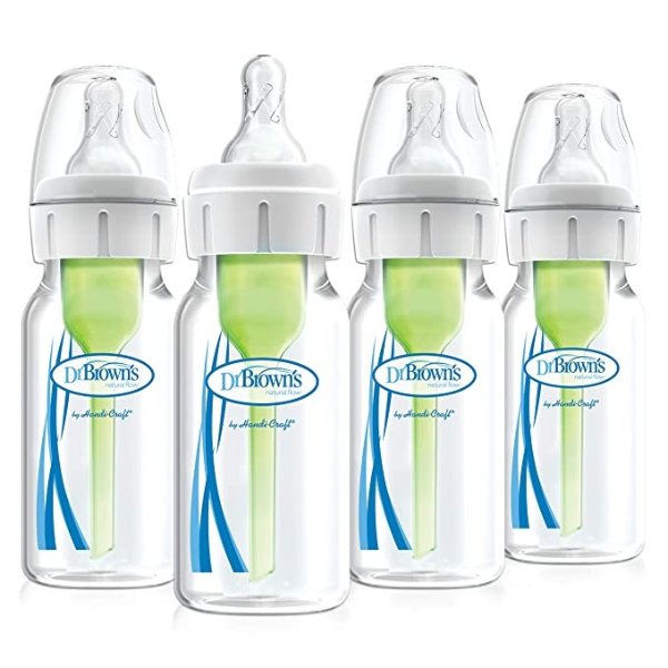 Dr. Brown's Options+ Baby Bottle, 4 Ounce (Pack of 4)