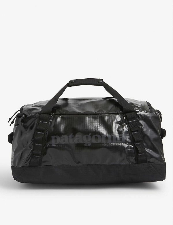 Black Hole logo-print recycled-woven duffel bag