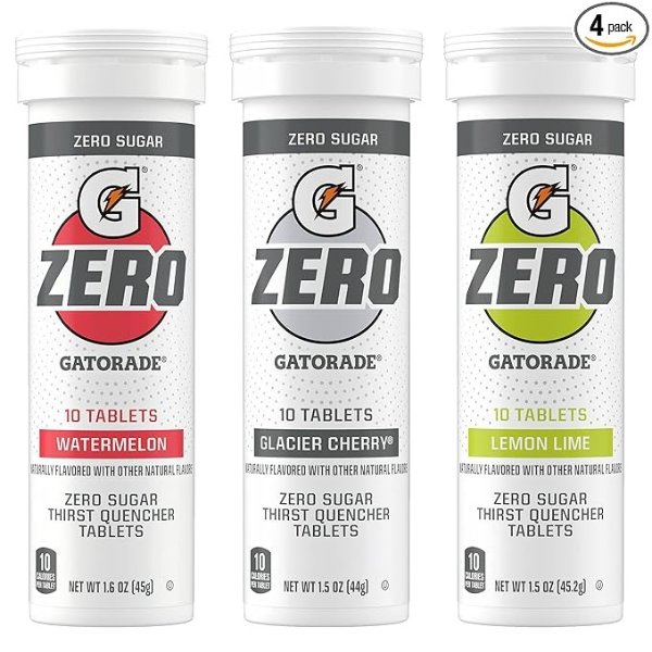 Zero Tablets: Zero Sugar, All The Electrolytes, 4 Flavor Variety Pack, 10 Count (Pack of 4)​ ​