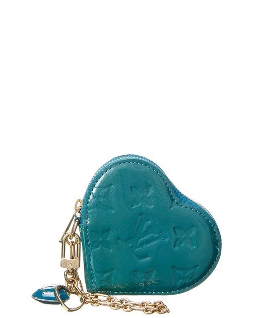 Louis Vuitton Blue Monogram Vernis Leather Heart Coin Purse