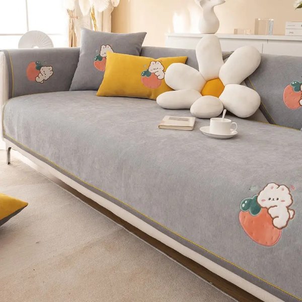 1pc Cute Cartoon Strawberry Rabbit Bottom Sofa Cushion Hand Rest Cushion Or Pillowcase Not Included 35 4 70 9in - Home & Kitchen - Temu