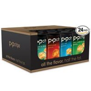 Popchips: 4种口味薯片促销(0.8盎司，24袋)