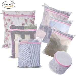 Laundry Bags - Set of 7 - Mesh Washing Drying Bag Durable