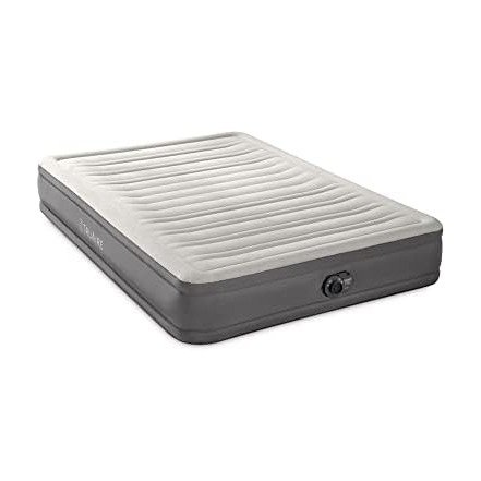 64023ED TruAire Luxury Air Mattress: Queen Size – Built-in Electric Pump – 13in Bed Height – 600lb Weight Capacity - Gray