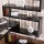 HomCom Rotating Home Office Corner Desk and Storage Shelf Combo - Black