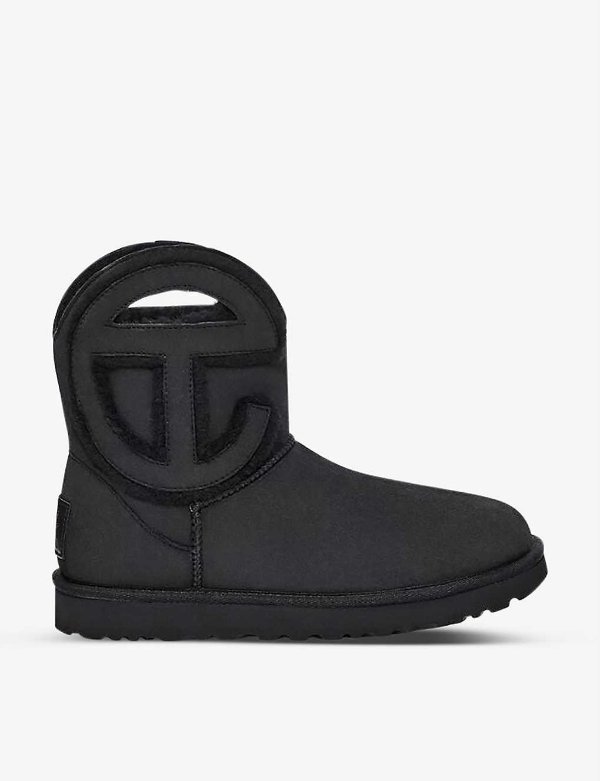 UGG X TELFAR UGG x Telfar logo-embroidered leather ankle boots