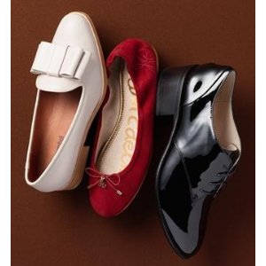 Nordstrom精选Sam Edelman 'Felicia'麂皮芭蕾蝴蝶结平底鞋-红色款