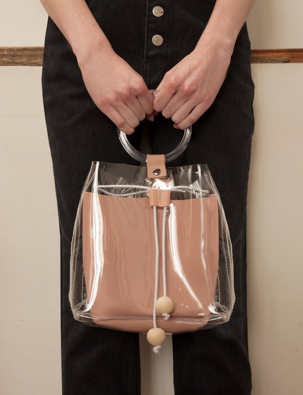 Pink Clear Ring Bag