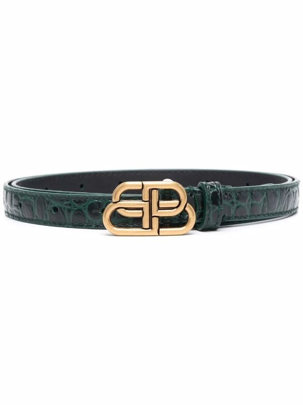 logo-buckle belt