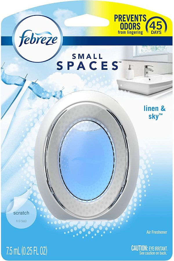 Small Spaces Air Freshener, Odor Eliminating, Linen & Sky, 1 Count
