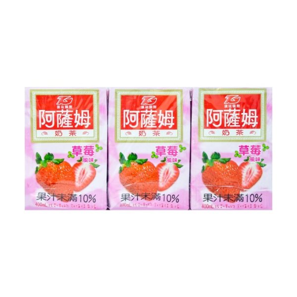 汇竑国际 阿萨姆 草莓奶茶 400ml*6 
