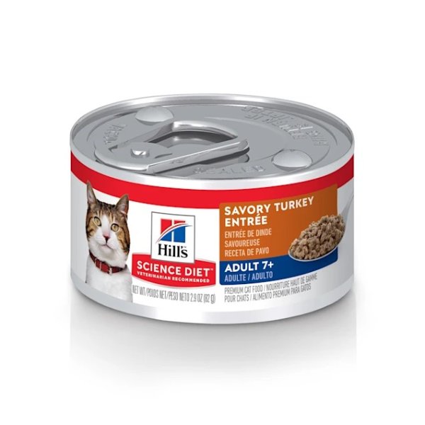 Adult 7+ Savory Turkey Entree Canned Wet Cat Food, 2.9 oz., Case of 24 | Petco