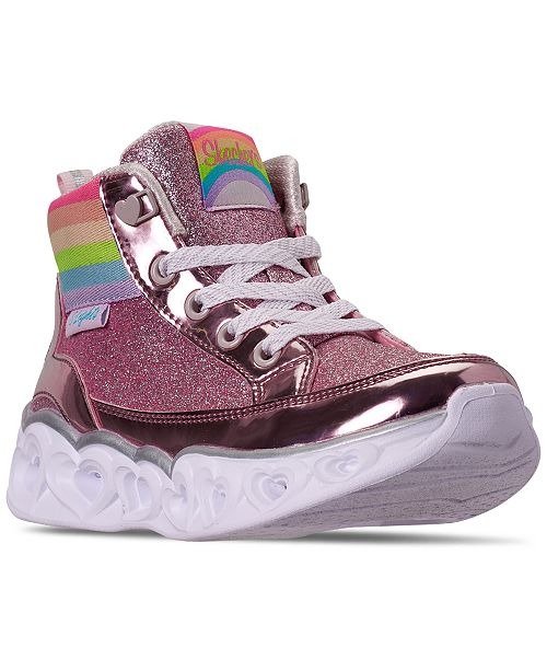 Little Girls Heart Lights Rainbow Diva High Top Light-Up Casual Sneakers from Finish Line