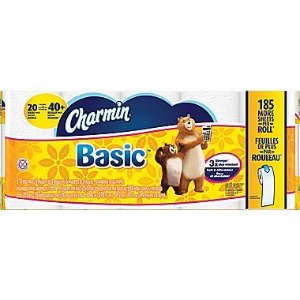 Charmin 1-Ply Basic Bath Tissue Rolls