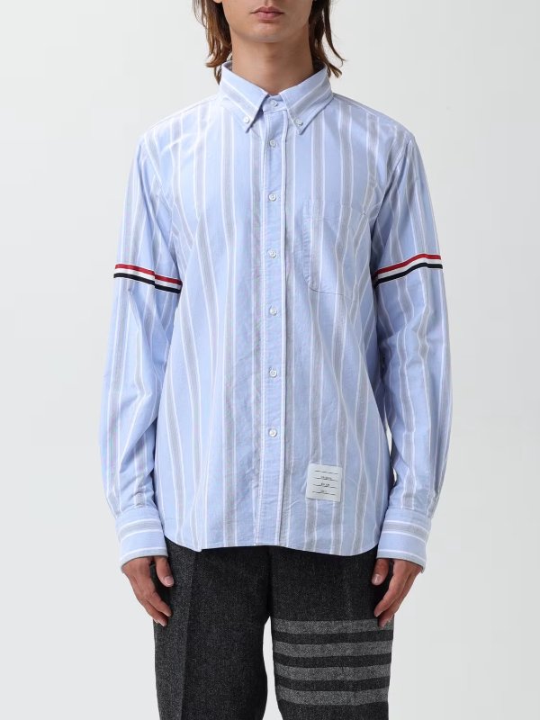 shirt in striped cotton