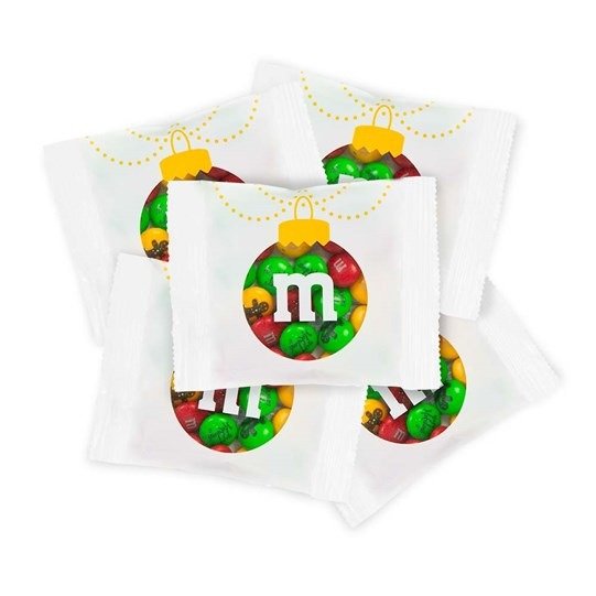 Personalizable M&M’S Christmas Ornament Favor Packs