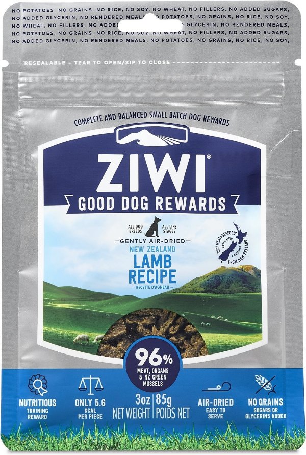 Ziwi Good Dog Rewards Air-Dried Lamb Dog Treats, 3-oz bag - Chewy.com
