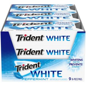 Trident White 薄荷无糖口香糖 144片