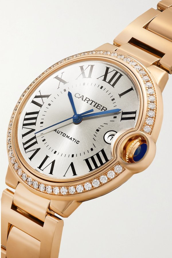 Ballon Bleu de Cartier Automatic 40mm 18-karat pink gold and diamond watch