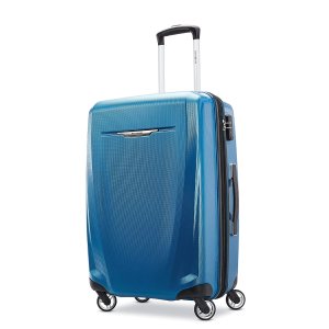 Samsonite Winfield 3 DLX Hardside Expandable Luggage with Spinners, Blue/Navy