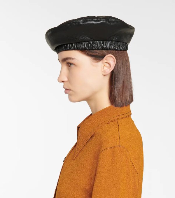 Tarone faux leather beret