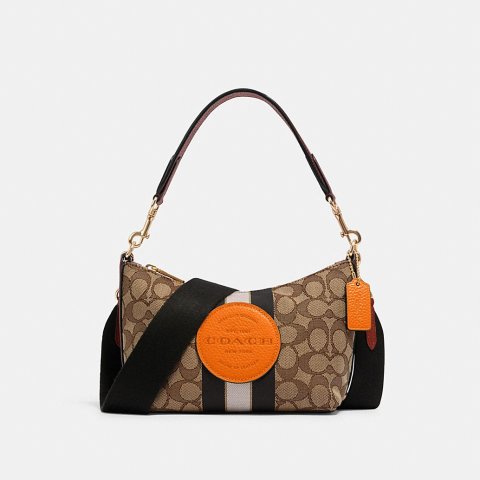 CoachDempsey Shoulder Bag in Signature Jacquard With Stripe and Patch