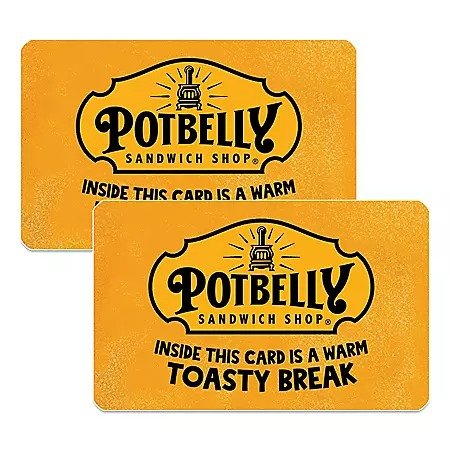 Potbelly Sandwiches $50 礼卡