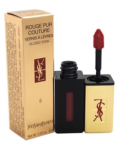 YSL .2oz Rouge Vintage Rouge Pur Couture Vernis A Levres Glossy Stain