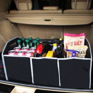 Extra Large Car Auto Trunk Organizer with 3 Compartments