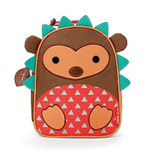 Zoo Kids Insulated Lunch Box, Hudson Hedgehog, Brown