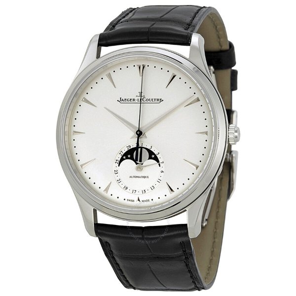 Master Silver Dial Leather Men's Watch Q1368420
