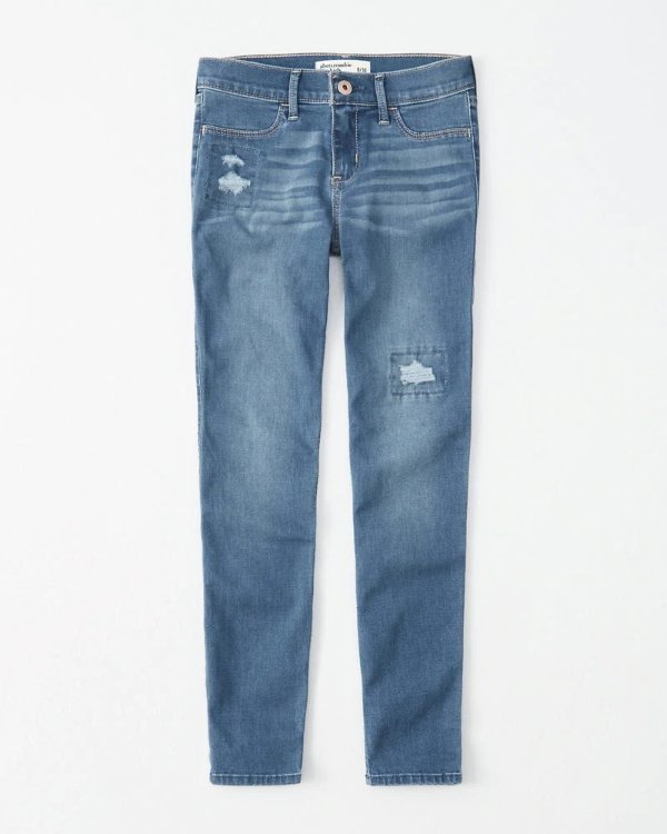girls ripped jean leggings | girls up to 50% off sale | Abercrombie.com