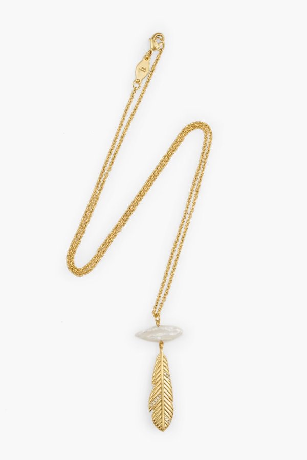 Sara Brisa gold-plated pearl necklace