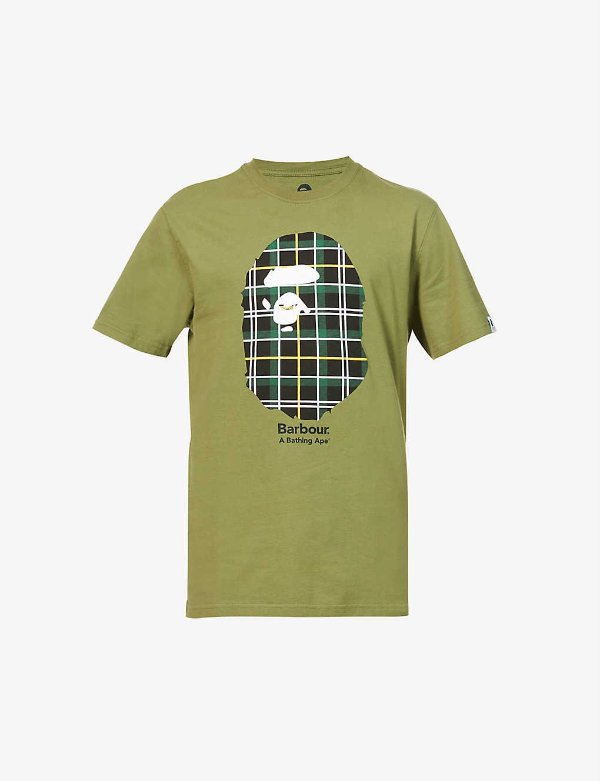 x A Bathing Ape Ape Head logo-print cotton-jersey T-shirt
