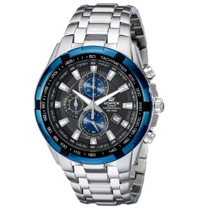 Casio Men's EF539D-1A2 Edifice Stainless Steel Analog Black Dial Chronograph Watch