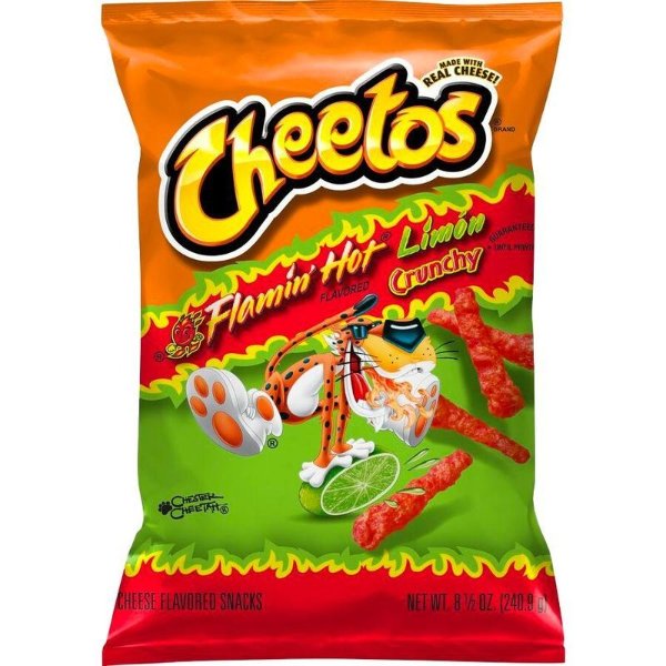 Cheetos® Crunchy Flamin' Hot® Limon Cheese Flavored Snacks - 8.5 oz